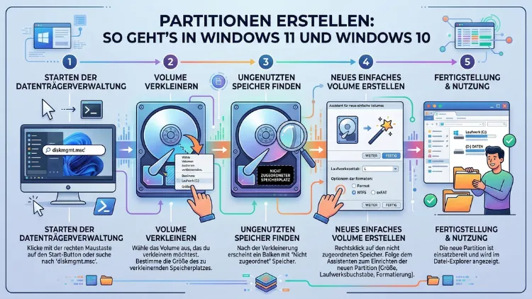 Partitionen erstellen: So geht’s in Windows 11 und Windows 10