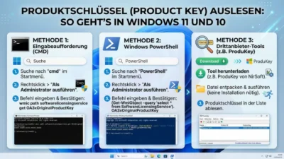 Produktschlüssel (Product Key) auslesen: So geht’s in Windows 11 und 10