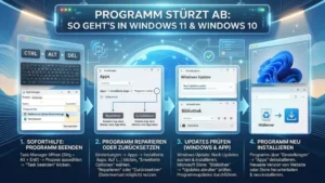 Programm stürzt ab: So geht’s in Windows 11 und Windows 10
