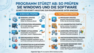 Programm stürzt ab in Windows 11 und Windows 10: So beheben