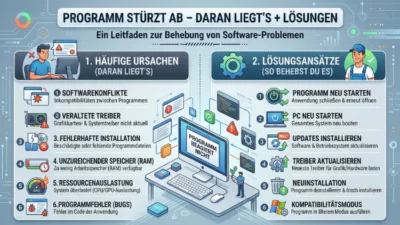Programm stürzt ab – Daran liegt's + Lösungen