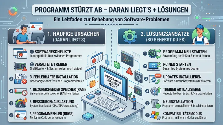 Programm stürzt ab – Daran liegt's + Lösungen