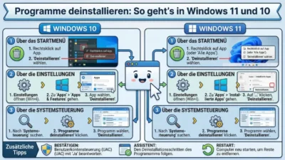 Programme deinstallieren: So geht’s in Windows 11 und 10