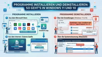 Programme installieren und deinstallieren: So geht’s in Windows 11 und 10