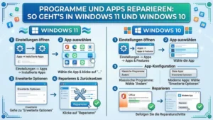 Programme und Apps reparieren: So geht’s in Windows 11 und Windows 10