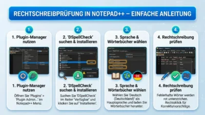 Rechtschreibprüfung in Notepad++ – einfache Anleitung
