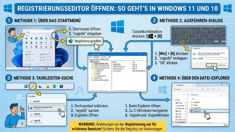 Registrierungseditor öffnen: So geht’s in Windows 11 und 10
