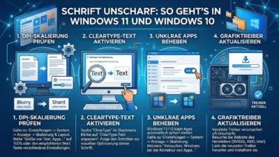 Schrift unscharf: So geht’s in Windows 11 und Windows 10