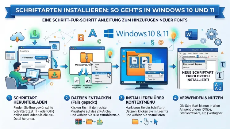Schriftarten installieren: So geht’s in Windows 10 und 11