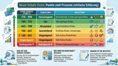 Schufa Score Tabelle: So geht es – einfache Erklärung