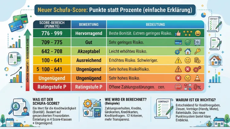 Schufa Score Tabelle: So geht es – einfache Erklärung