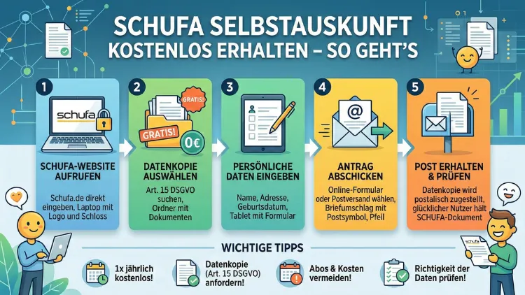 Schufa Selbstauskunft kostenlos erhalten – so geht’s