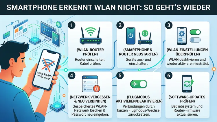 Smartphone erkennt WLAN-Netzwerk nicht: So geht’s wieder