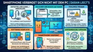 Smartphone verbindet sich nicht mit dem PC | Daran liegt’s