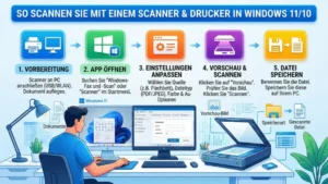 So scannen Sie mit einem Scanner & Drucker in Windows 11/10