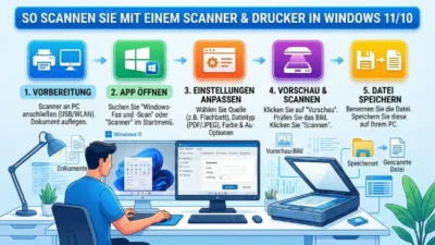 So scannen Sie mit einem Scanner & Drucker in Windows 11/10
