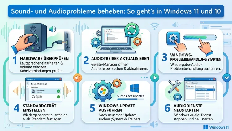 Sound- und Audioprobleme beheben: So geht’s in Windows 11 und 10