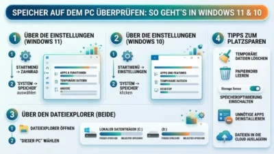 Speicher auf dem PC überprüfen: So geht’s in Windows 11 und 10