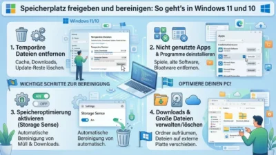 Speicherplatz freigeben und bereinigen: So geht’s in Windows 11 und 10