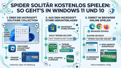 Spider Solitär kostenlos spielen: So geht’s in Windows 11 und 10