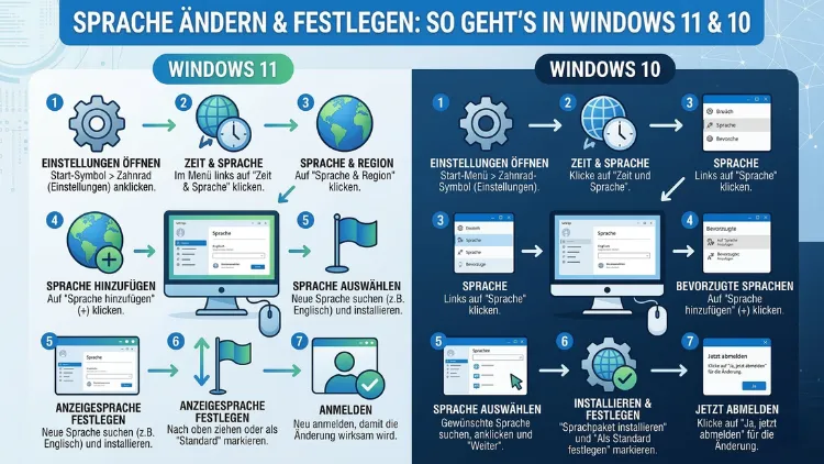 Sprache ändern und festlegen: So geht’s in Windows 11 und 10