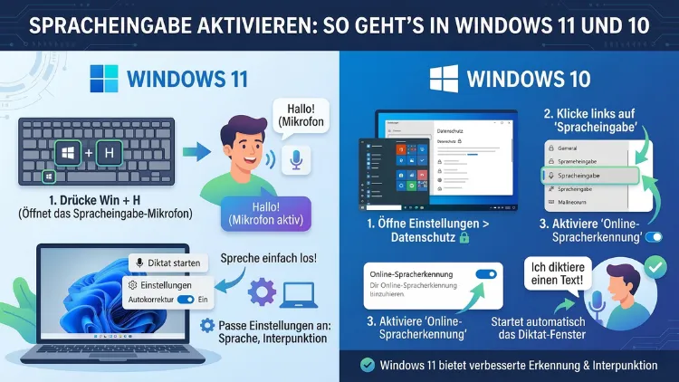 Spracheingabe aktivieren: So geht’s in Windows 11 und 10