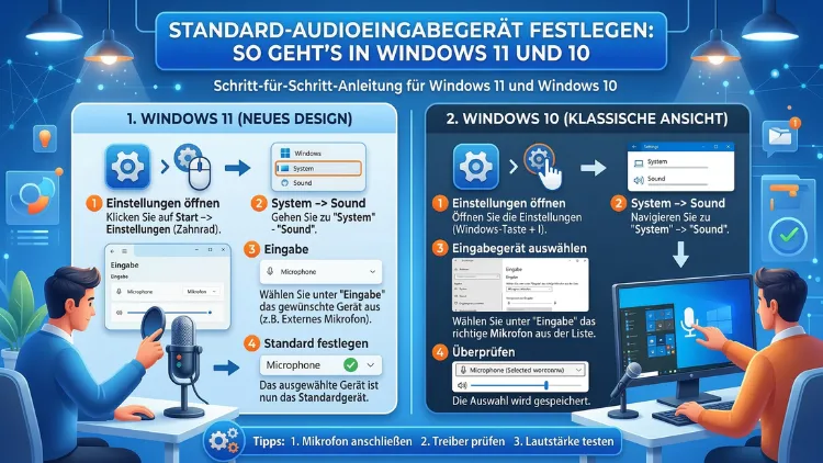 Standard-Audioeingabegerät festlegen: So geht’s in Windows 11 und 10