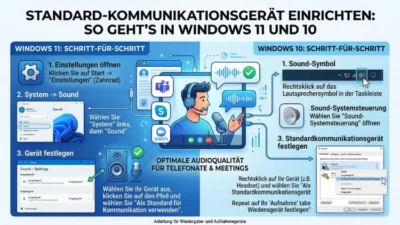 Standard-Kommunikationsgerät einrichten: So geht’s in Windows 11 und 10