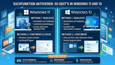 Suchfunktion aktivieren: So geht’s in Windows 11 und 10