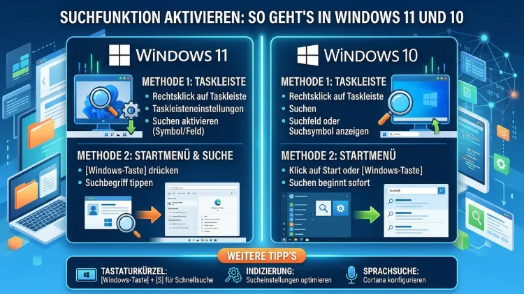 Suchfunktion aktivieren: So geht’s in Windows 11 und 10