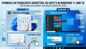 Symbole an Taskleiste anheften: So geht’s in Windows 11 und 10