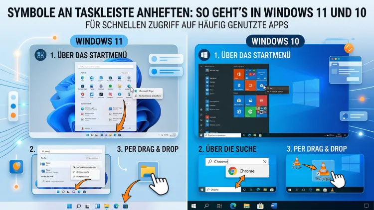 Symbole an Taskleiste anheften: So geht’s in Windows 11 und 10