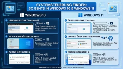 Systemsteuerung finden: So geht’s in Windows 10 und Windows 11