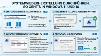 Systemwiederherstellung durchführen: So geht’s in Windows 11 und 10