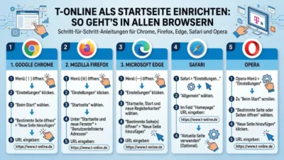 T-Online als Startseite einrichten: So geht’s in allen Browsern