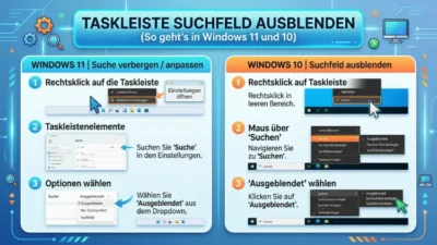 Suchfeld in Taskleiste ausblenden: So geht’s in Windows 11 und 10