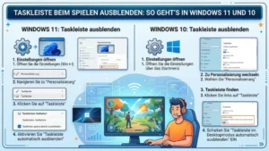 Taskleiste beim Spielen ausblenden: So geht’s in Windows 11 und 10