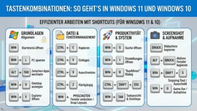 Tastenkombinationen: So geht’s in Windows 11 und Windows 10