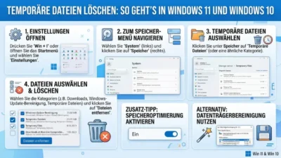 Temporäre Dateien löschen: So geht’s in Windows 11 und Windows 10