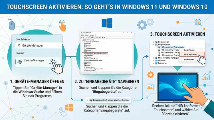 Touchscreen aktivieren: So geht’s in Windows 11 und Windows 10