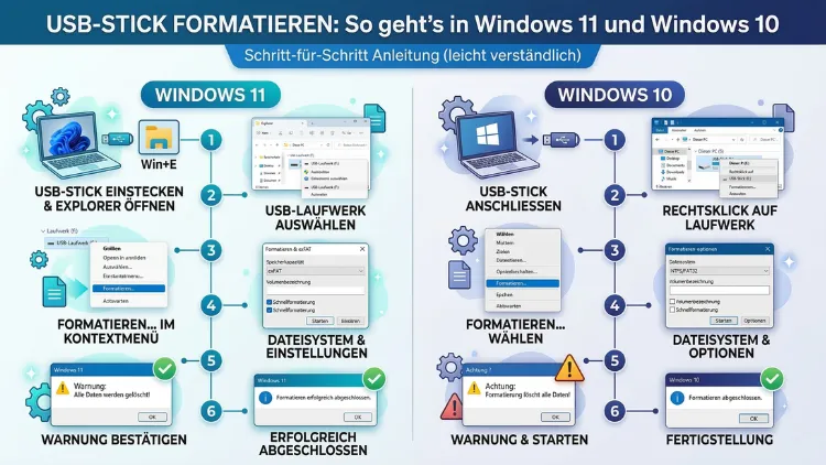USB-Stick formatieren: So geht’s in Windows 11 und Windows 10