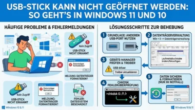 USB-Stick kann nicht geöffnet werden: So geht’s in Windows 11 und 10