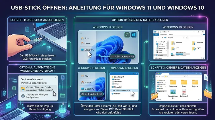 USB-Stick öffnen: So geht’s in Windows 11 und Windows 10