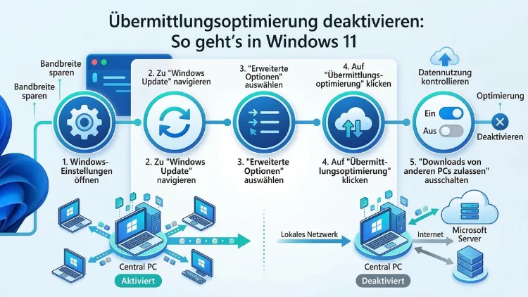 Übermittlungsoptimierung deaktivieren: So geht’s in Windows 11