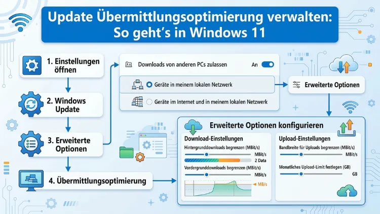 Übermittlungsoptimierung verwalten: So geht’s in Windows 11