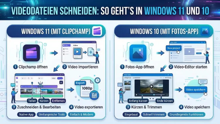 Videodateien schneiden: So geht’s in Windows 11 und 10