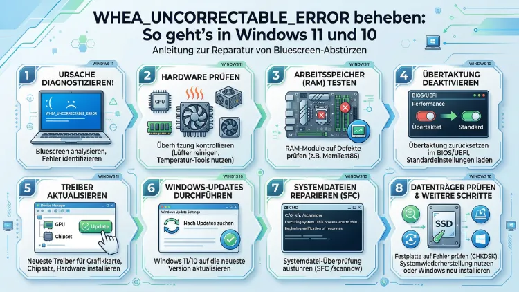 WHEA_UNCORRECTABLE_ERROR beheben: So geht’s in Windows 11 und 10