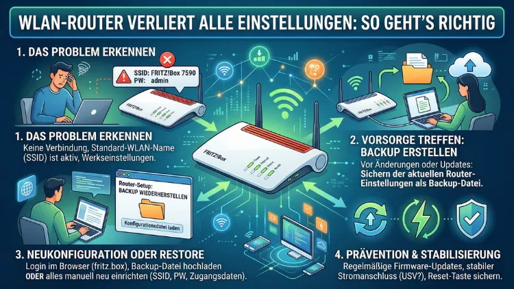 WLAN-Router verliert alle Einstellungen: So geht’s richtig
