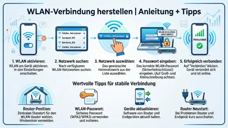 WLAN-Verbindung herstellen | Anleitung + Tipps