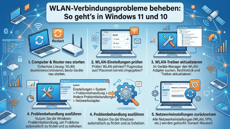 WLAN-Verbindungsprobleme beheben: So geht’s in Windows 11 und 10